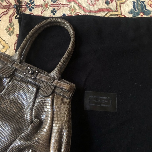 ‼️SALE‼️Zagliani Grey Python Handbag - Picture 7 of 7